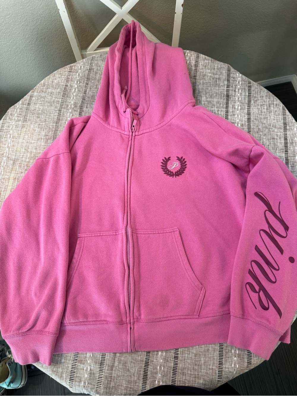 Unk Girls Pink Full-Zip Hoodie Jacket